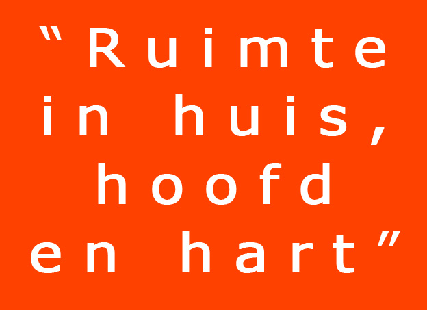 banner cursus Ruimte in huis hoofd en hart